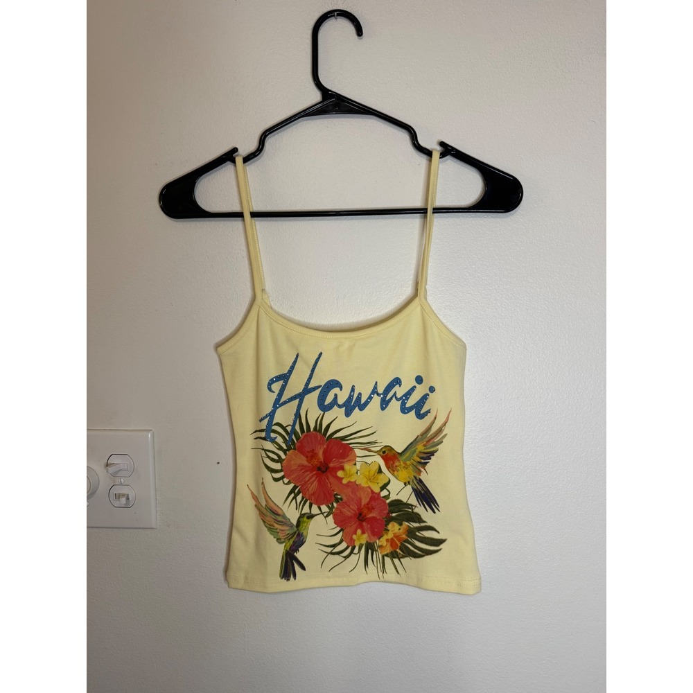 Edikted Hawaii Babe Tank Top Butter Yellow Size XS NWT